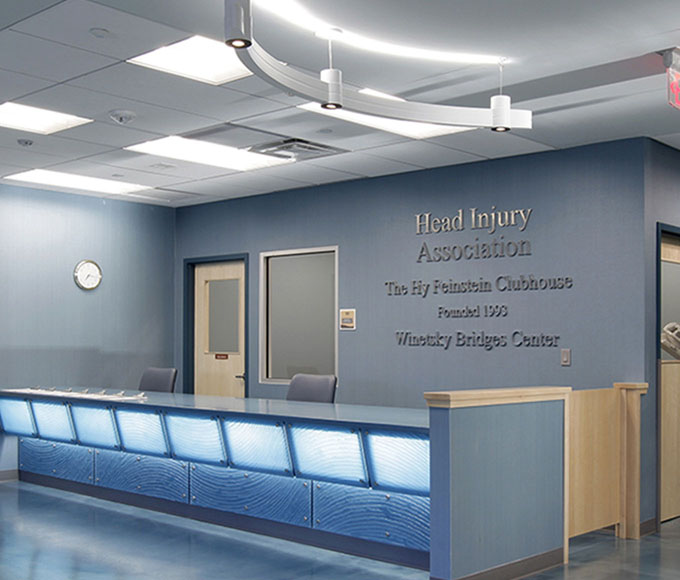 Lobby of Head Injury Association in Hauppauge