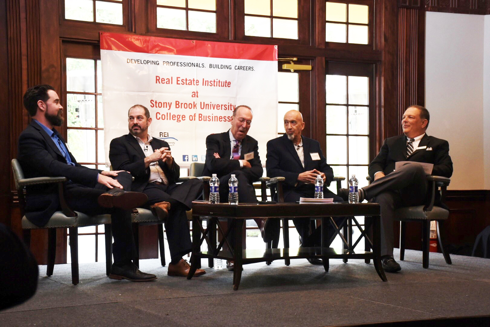 TRITEC's Vice President of Marketing Chris Kelly sits on a panel with Brandon Palanker of 3BL Strategies, Gary Lewi of Rubenstein, David Winzelberg of Long Island Business News moderated by David Pennetta of Cushman and Wakefield.