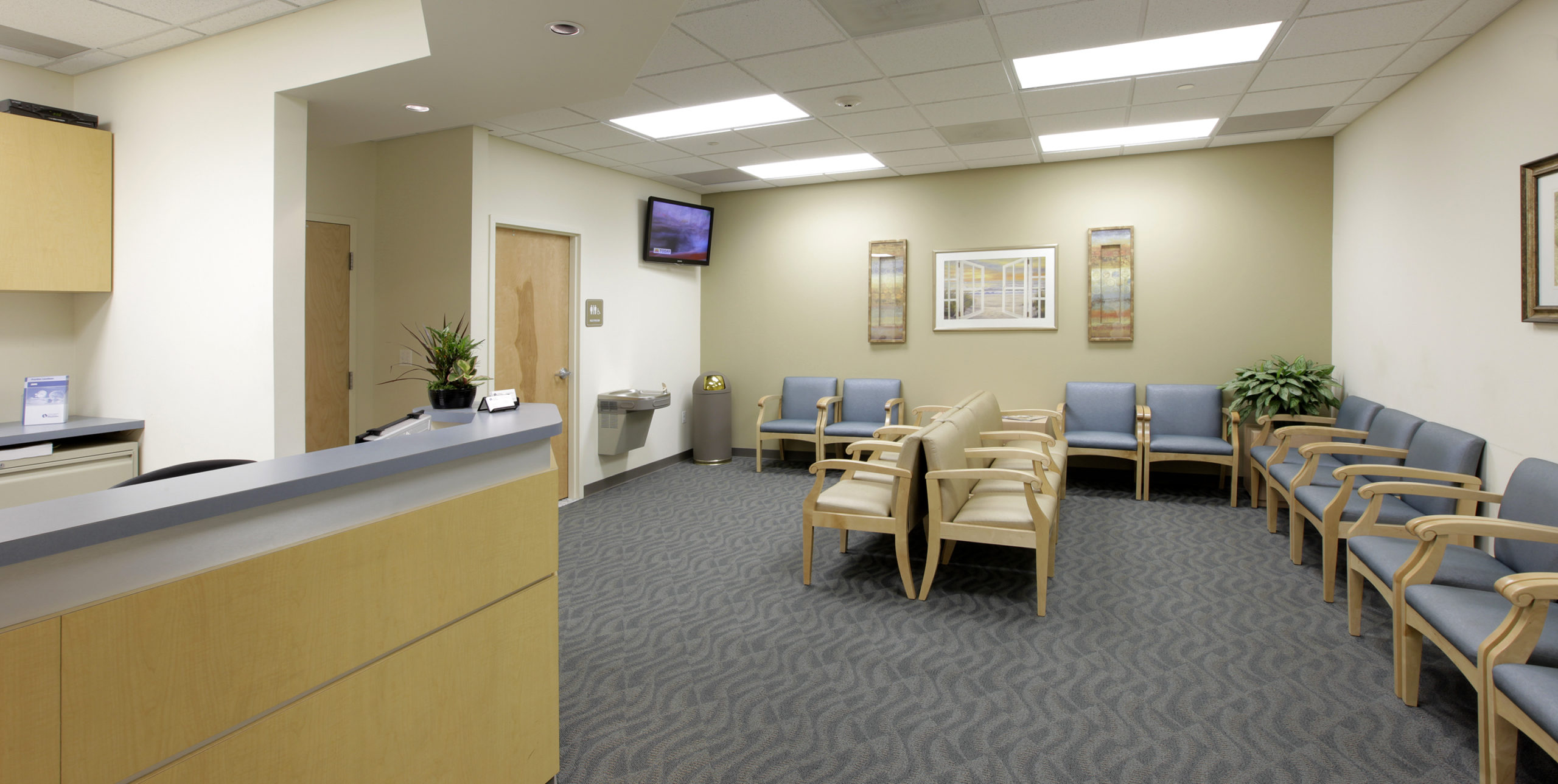 Lobby of Stony Brook University Associates in Obstetrics and Gynecology at 4 Technology Drive, East Setauket