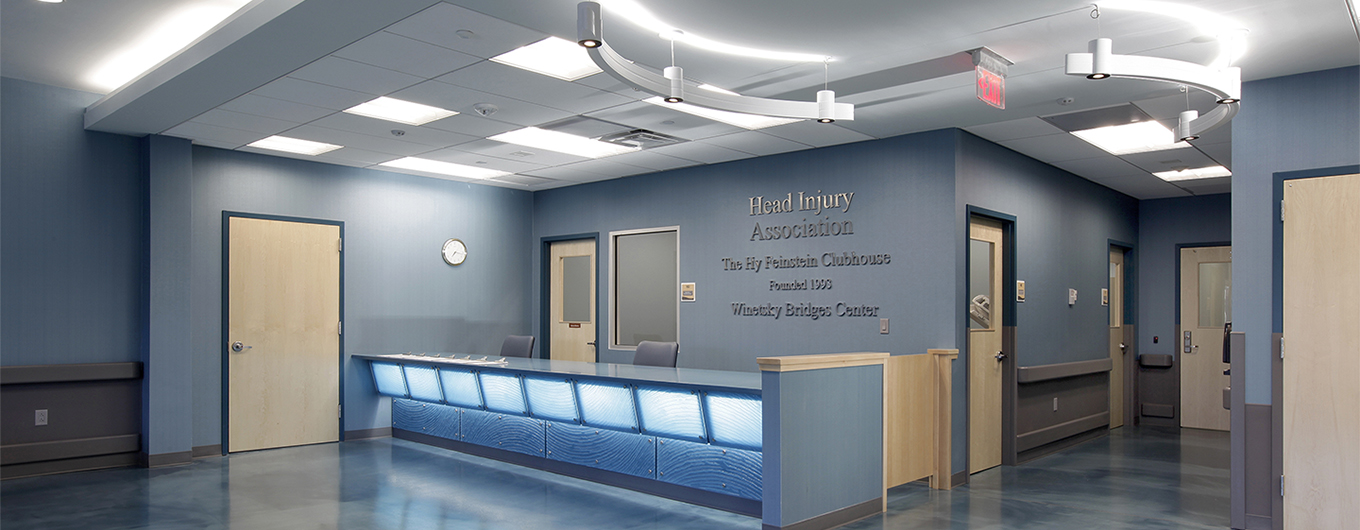 Lobby of Head Injury Association in Hauppauge