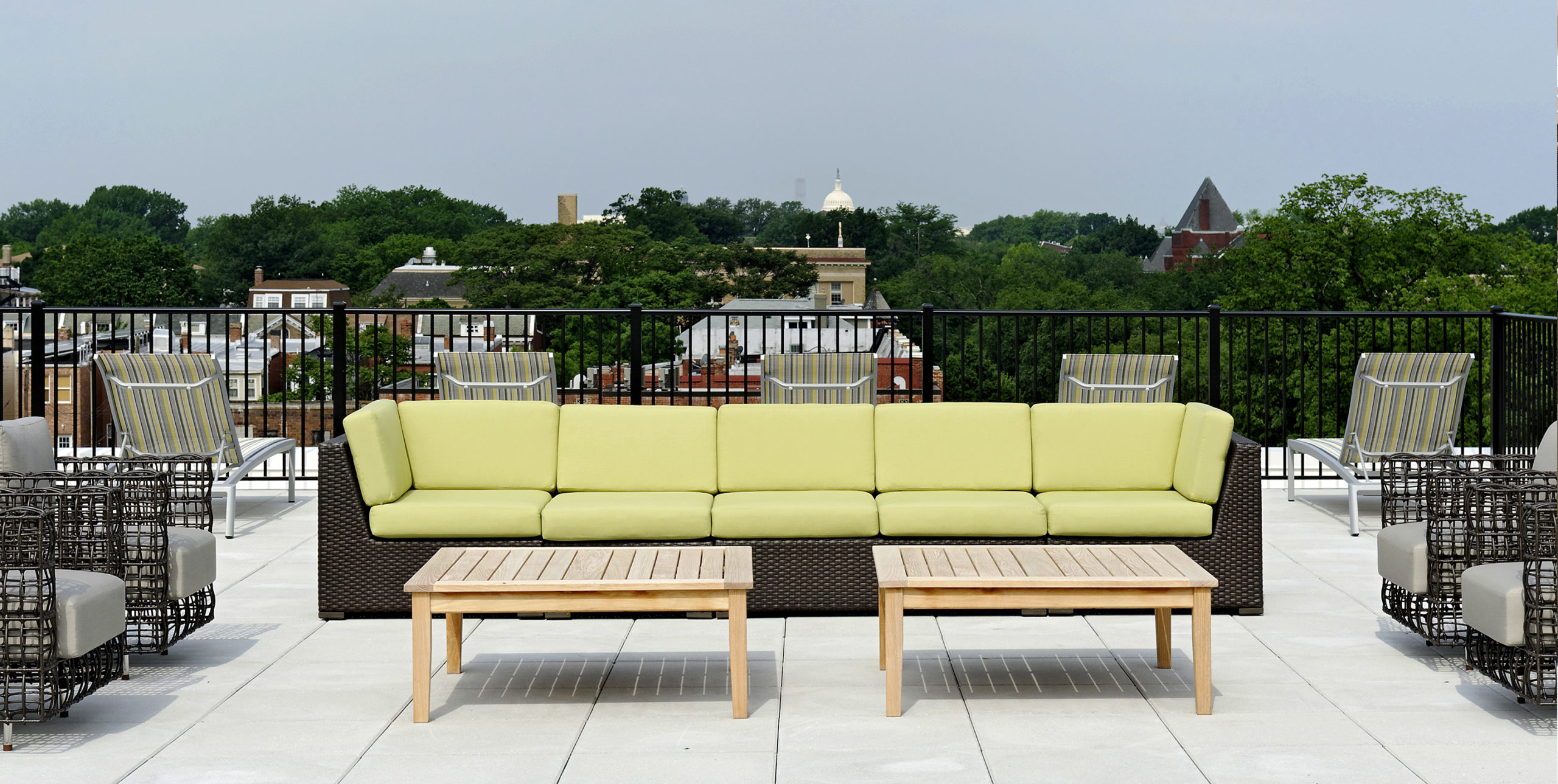 Kennedy Row apartment rooftop seating in Washington, DC