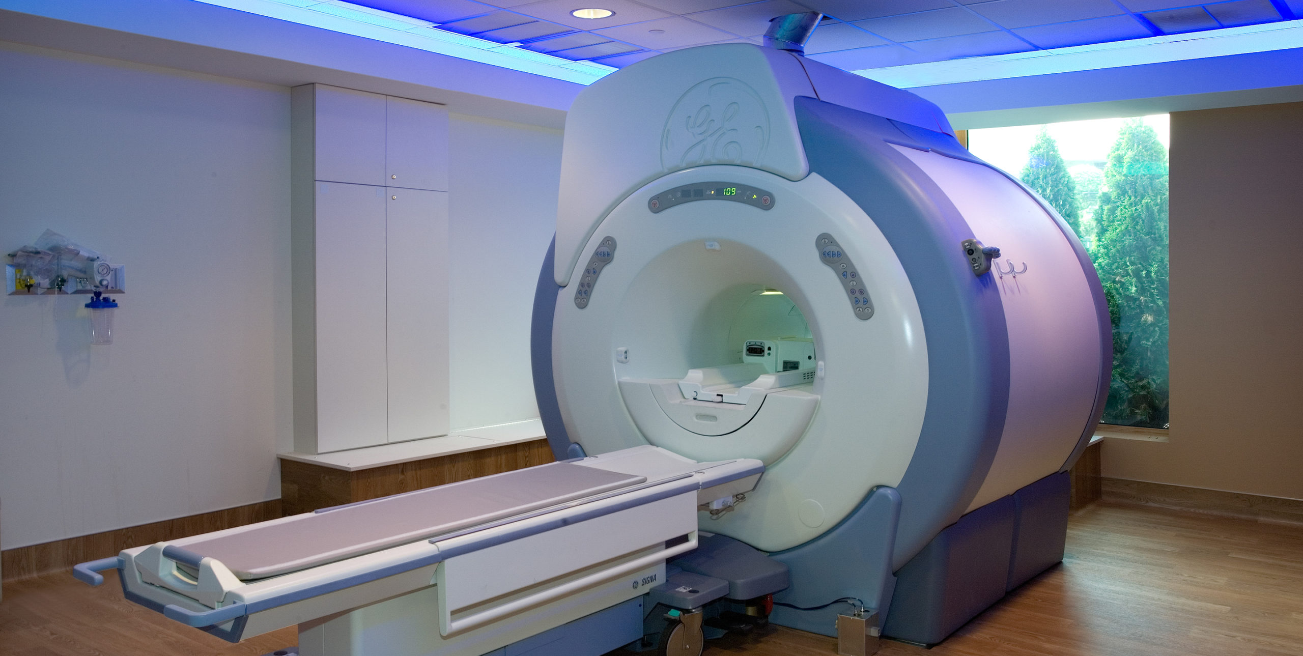 MRI machine room at John T Mathew Memorial Hospital