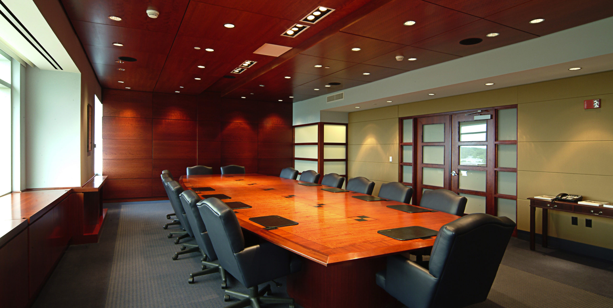 Conference room of People's United Bank at 100 Motor Parkway in Hauppauge
