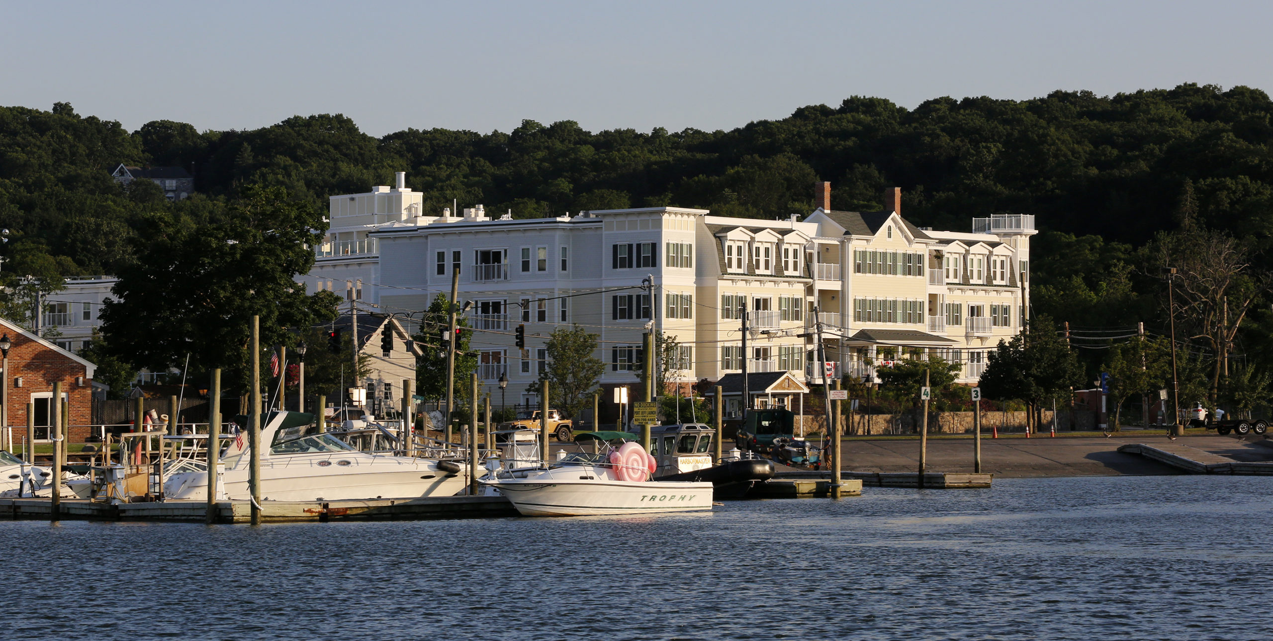 View of The Shipyard from Port Jeff Harbor