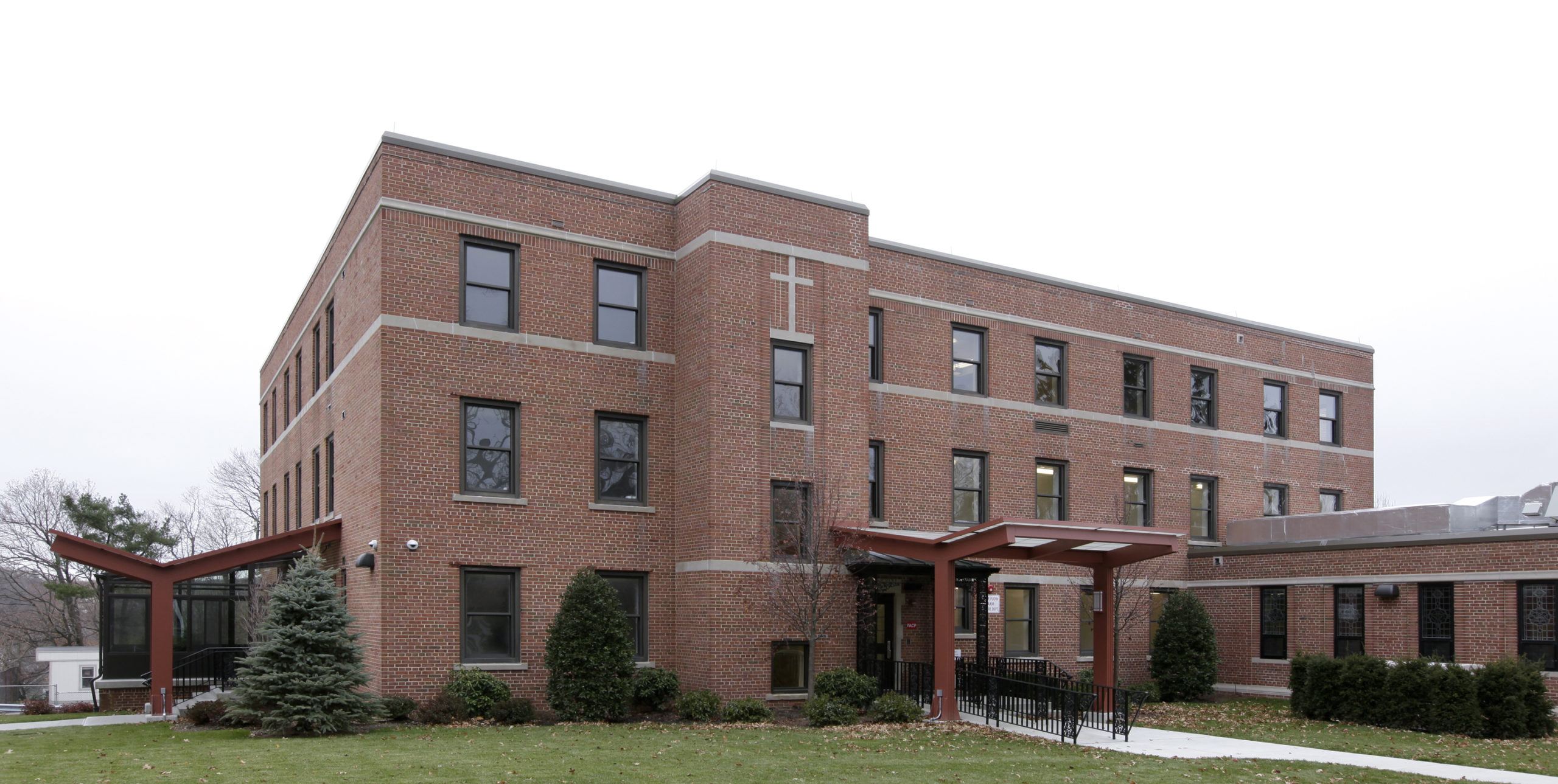 Exterior of St. Dominic's High School in Oyster Bay