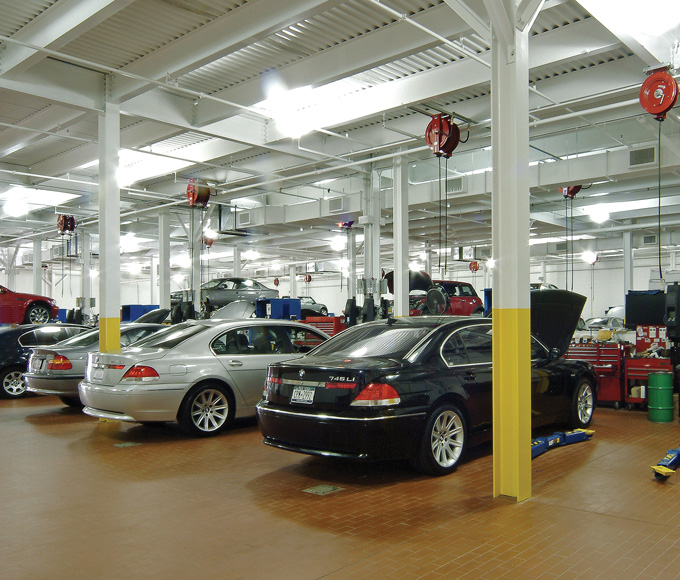 Hassel BMW warehouse area in Freeport