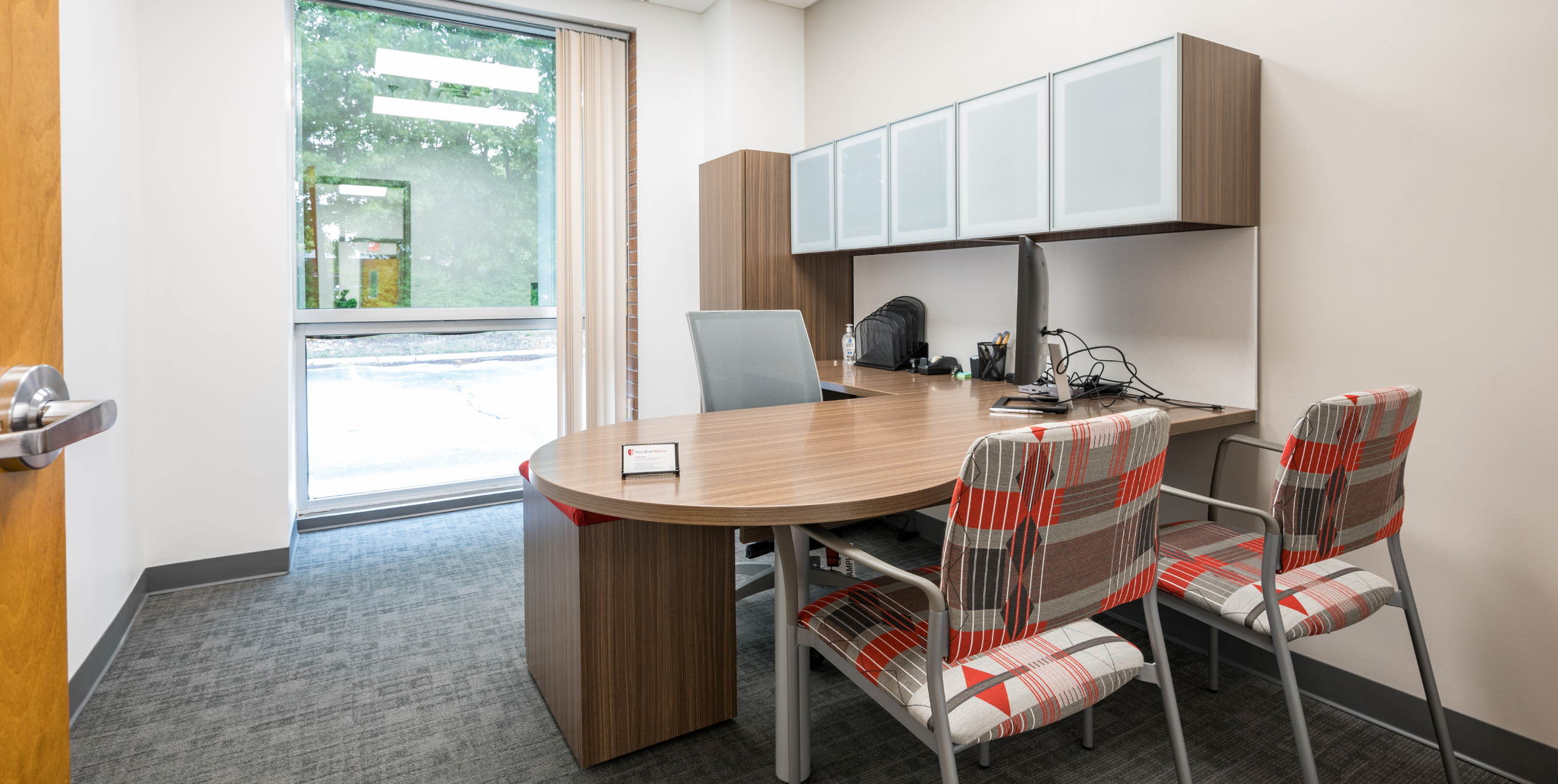 Personal office in the Stony Brook Marketing and Communications office