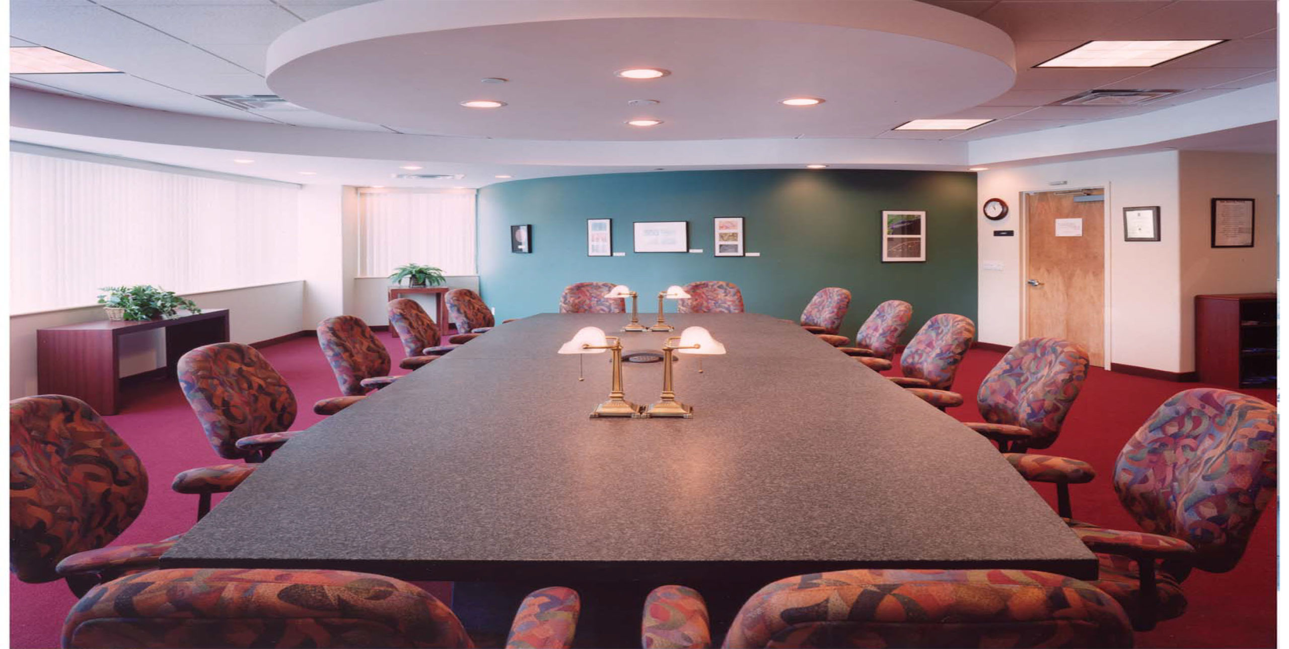 Conference room with 14 chairs