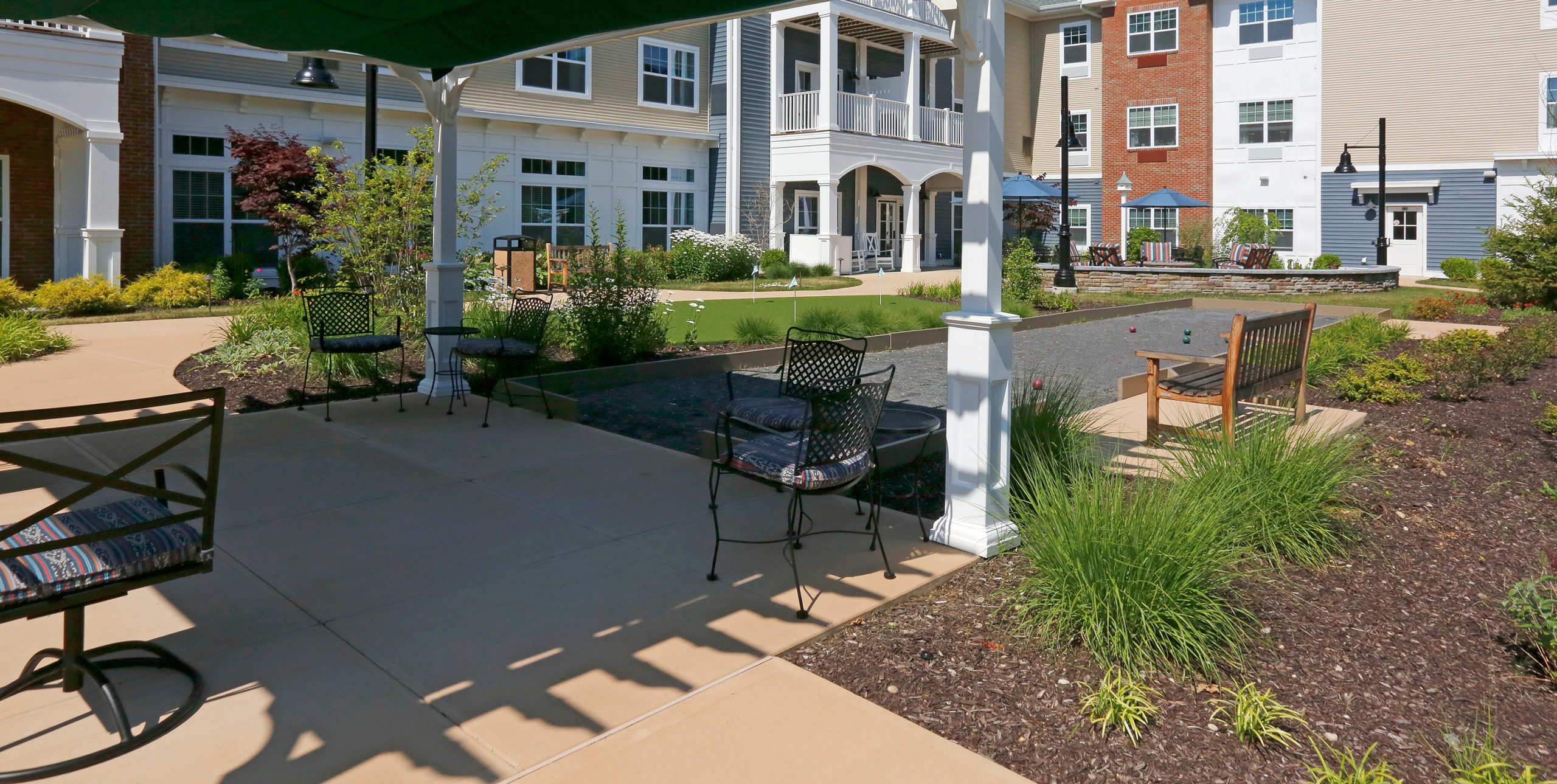 Bocce court at Brightview Senior Living in Sayville, NY