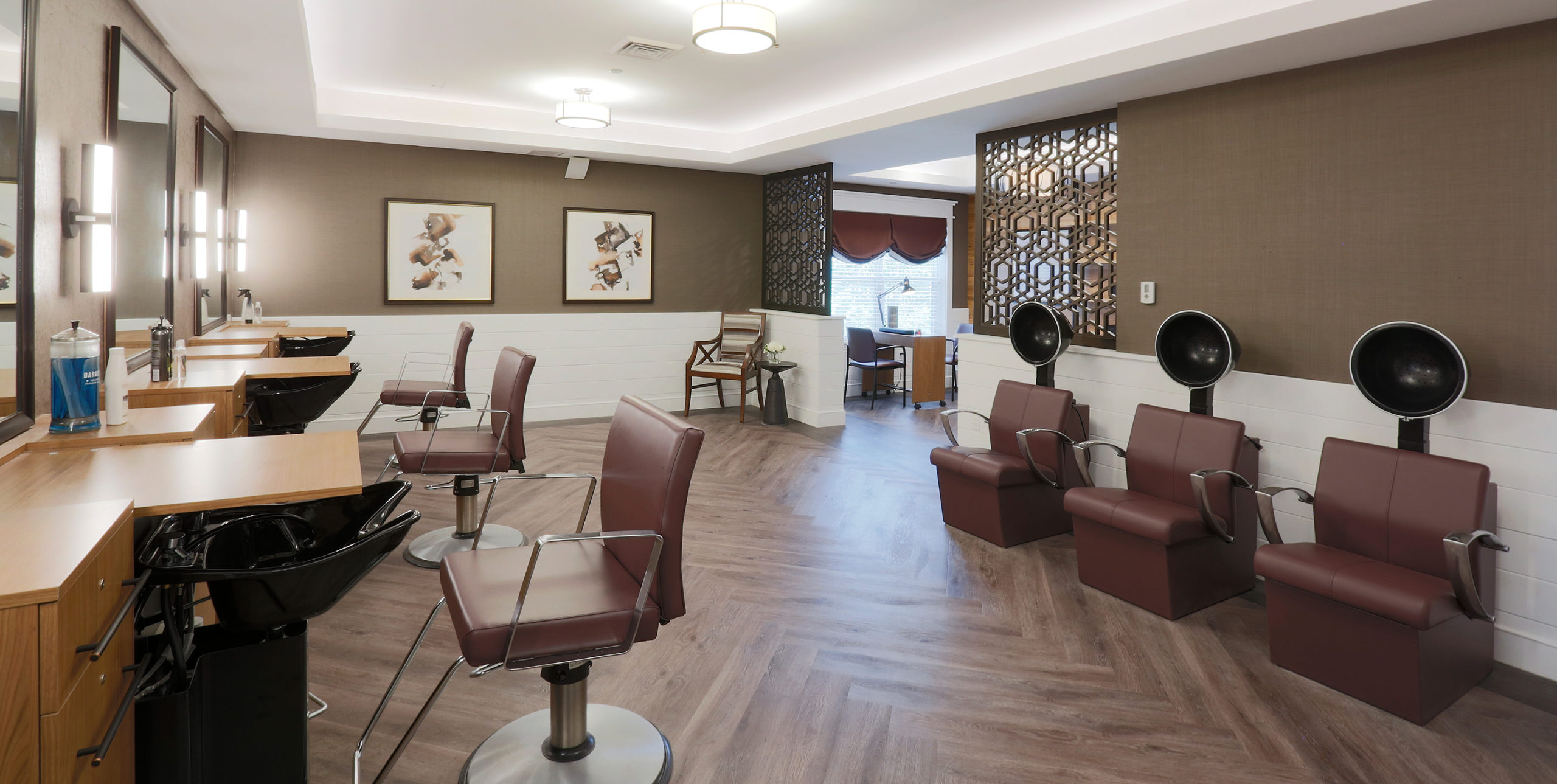 Salon room at Brightview Senior Living in Sayville, NY
