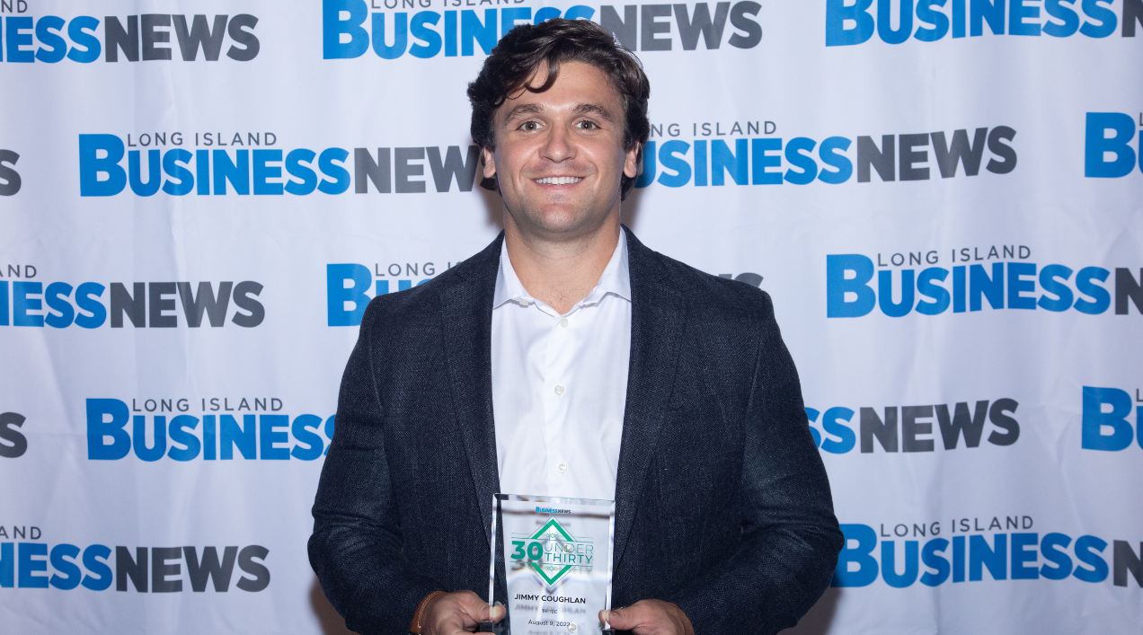 Jimmy Coughlan at the 30 Under 30 Awards with Long Island Business News
