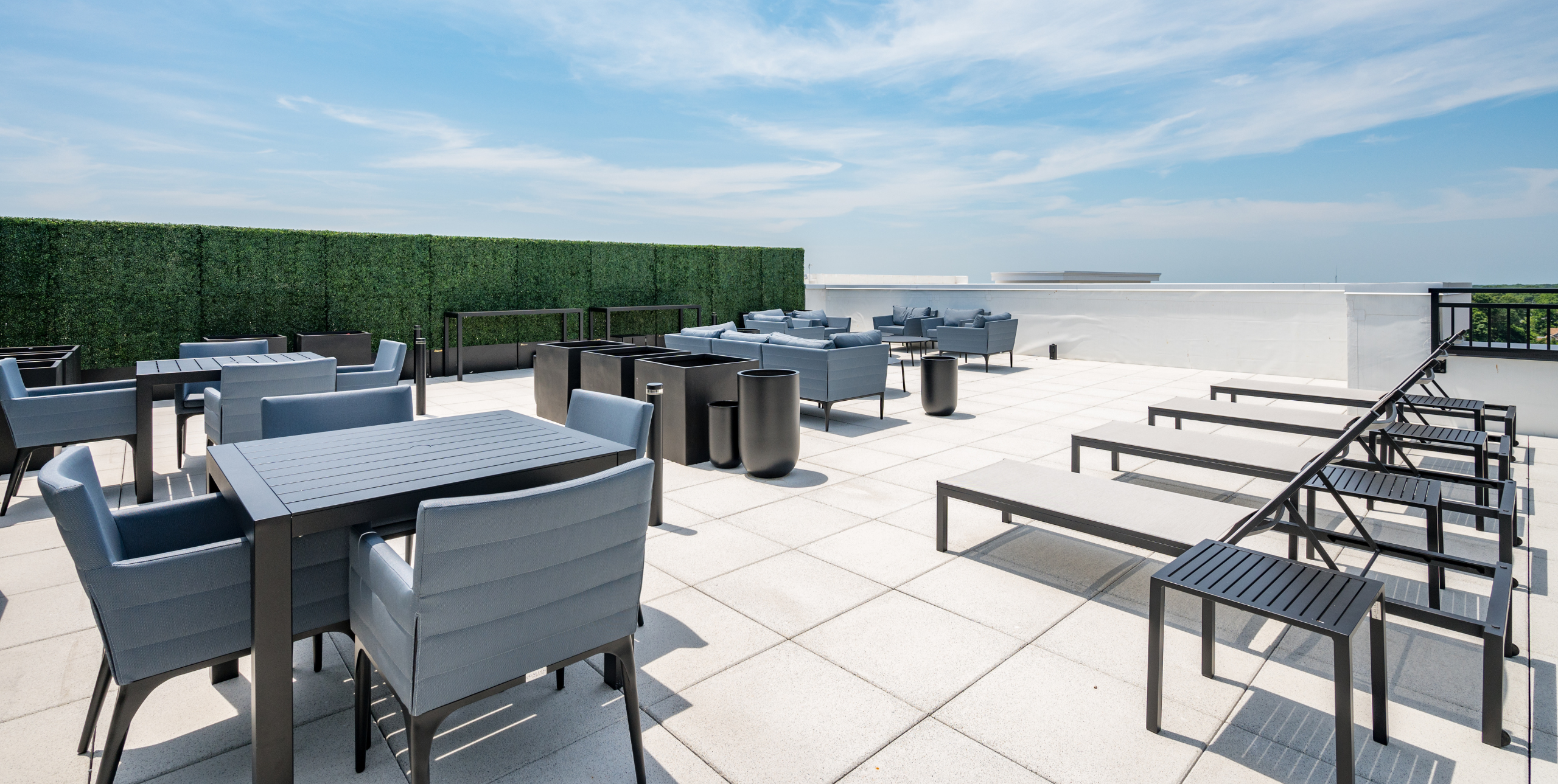 Rooftop lounge with chair and lounge seating