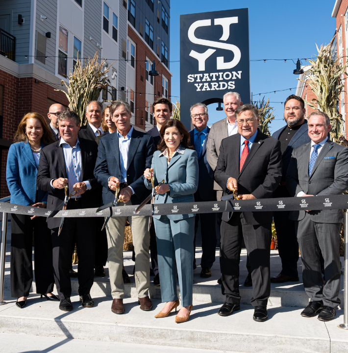 Ribbon cutting ceremony for Phase 2A at Station Yards