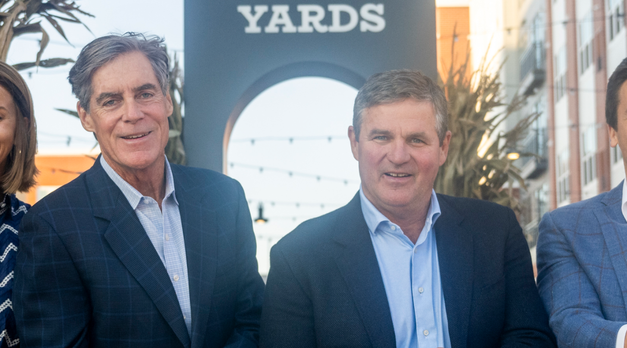 Bob Coughlan and Jim Coughlan at Station Yards