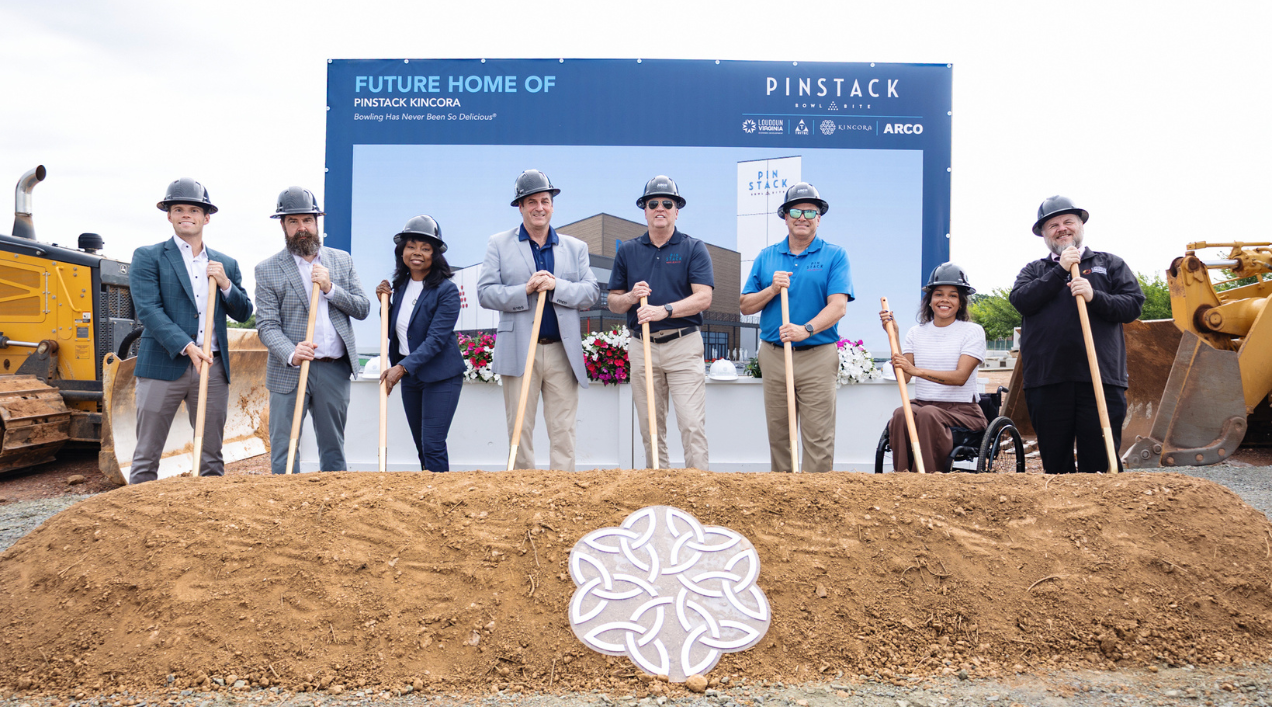 Ground breaking ceremony at PINSTACK in the Kincora community