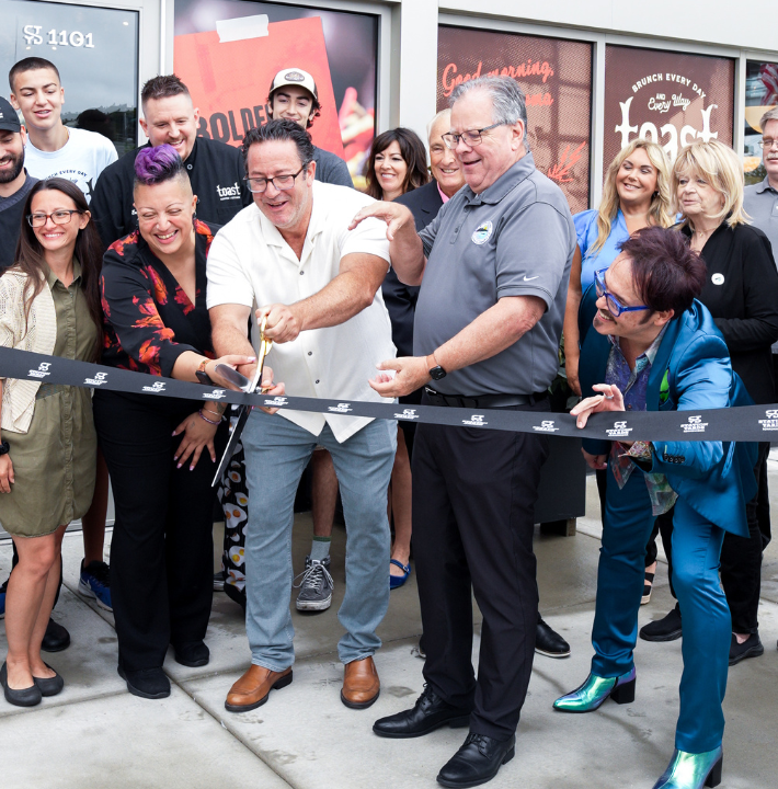Toast Ribbon Cutting at Station Yards