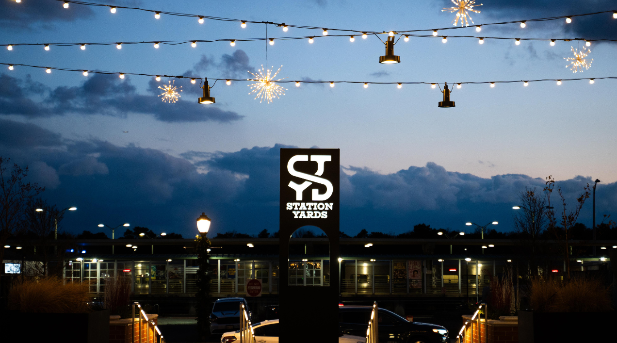 Holiday lights at Station Yards