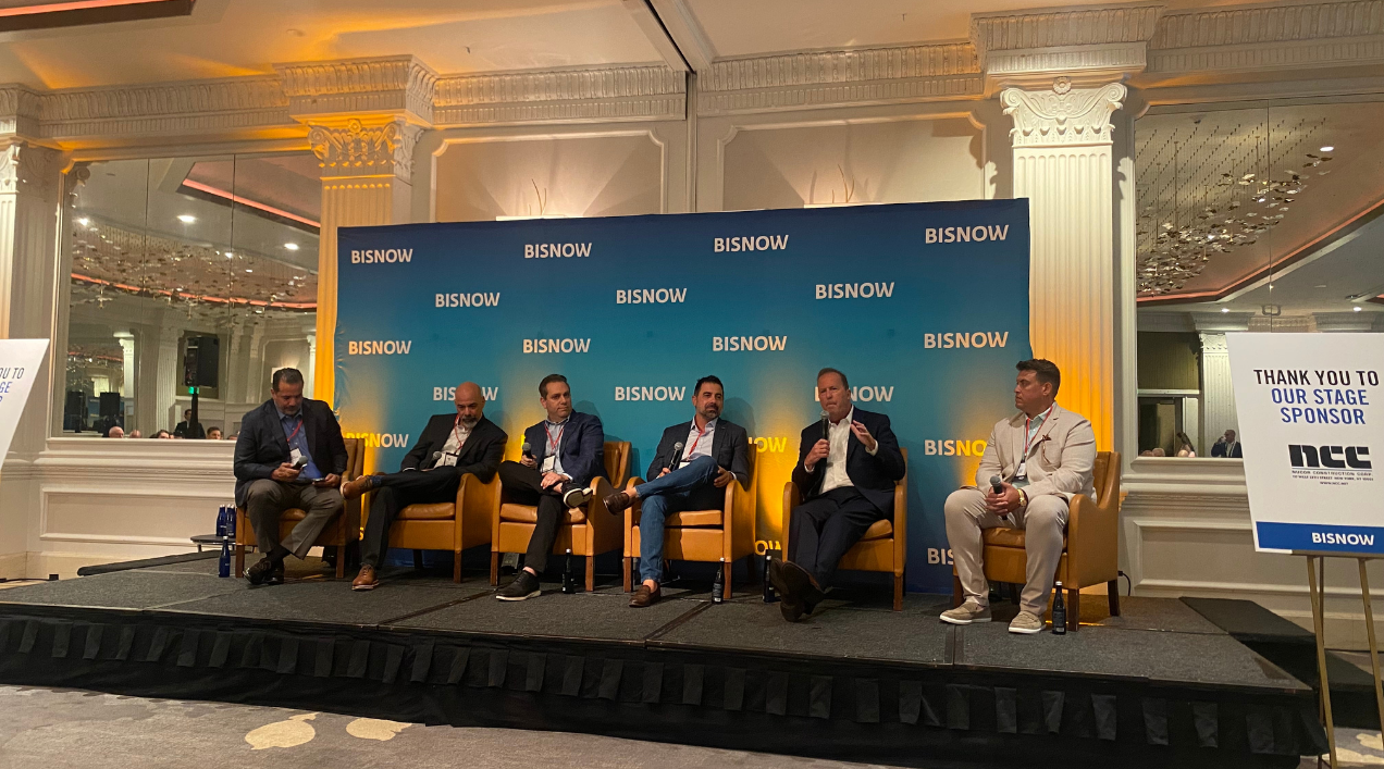 Kevin Law speaking at Bisnow event