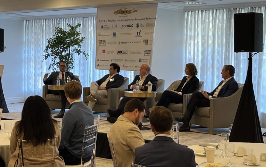 Daniel Scarda, Justin Breslin, Ken Breslin, Kelley Heck and Bob Coughlan at the LIREG event.